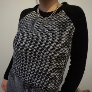 black and white sweater